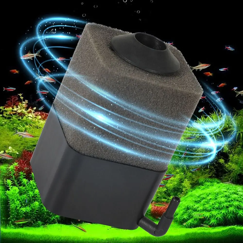 3 em 1 bio esponja filtro mudo crescente oxigênio camarão lagoa bomba de ar plástico preto bio filtragem espuma silenciosa aquário