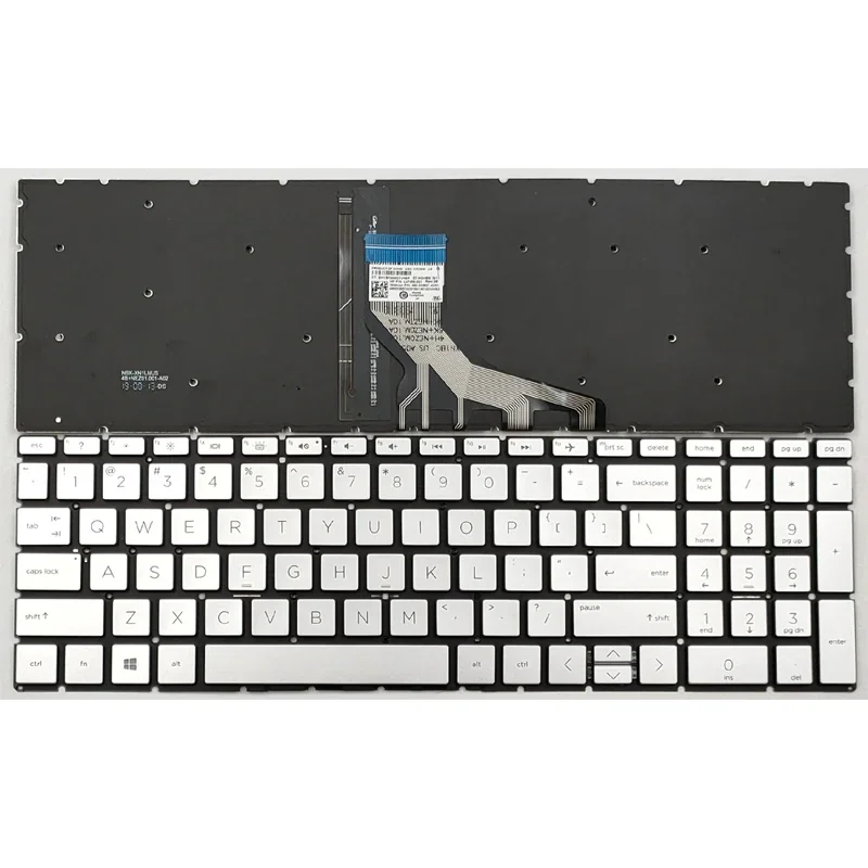 

New For HP 15-DU 15-DW 15-DW0037WM 15-DW0081WM 15-DW0083WM 15-DW1024WM 15-DW1081WM 15S-DU Laptop Keyboard US Silver With Backlit