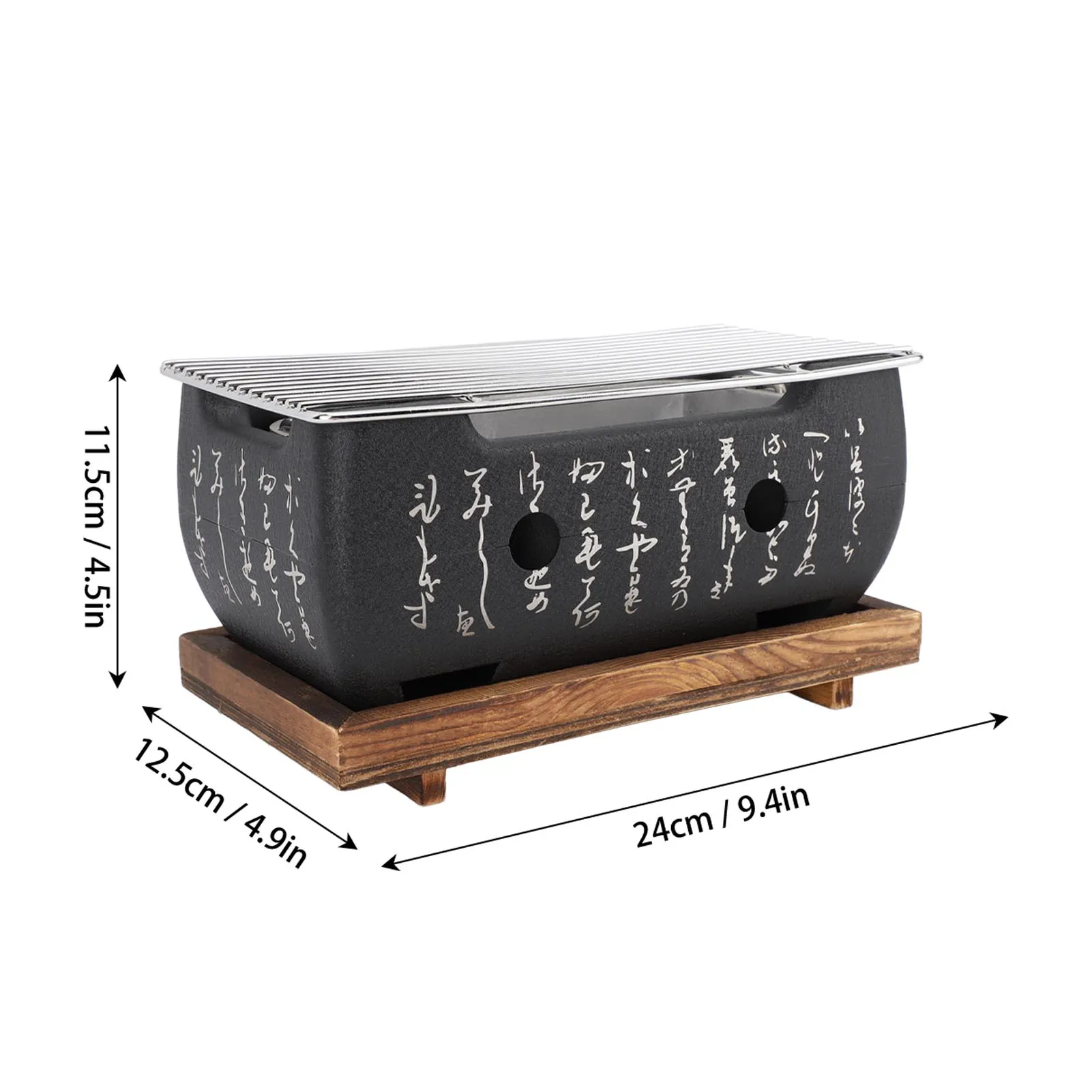 Japanse BBQ-grillkachel Rechthoekige houtskoolbarbecuekachel Snelle verwarming Aluminium draadgrillbasis voor kamperen