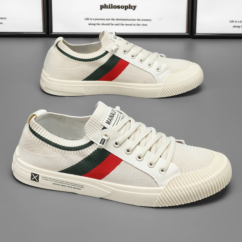 Herren-Sneakers aus Canvas – rutschfeste und strapazierfähige Sportschuhe, atmungsaktive Innensohle, leichtes Design von Sohle und Obermaterial, geeignet für – Detail 1