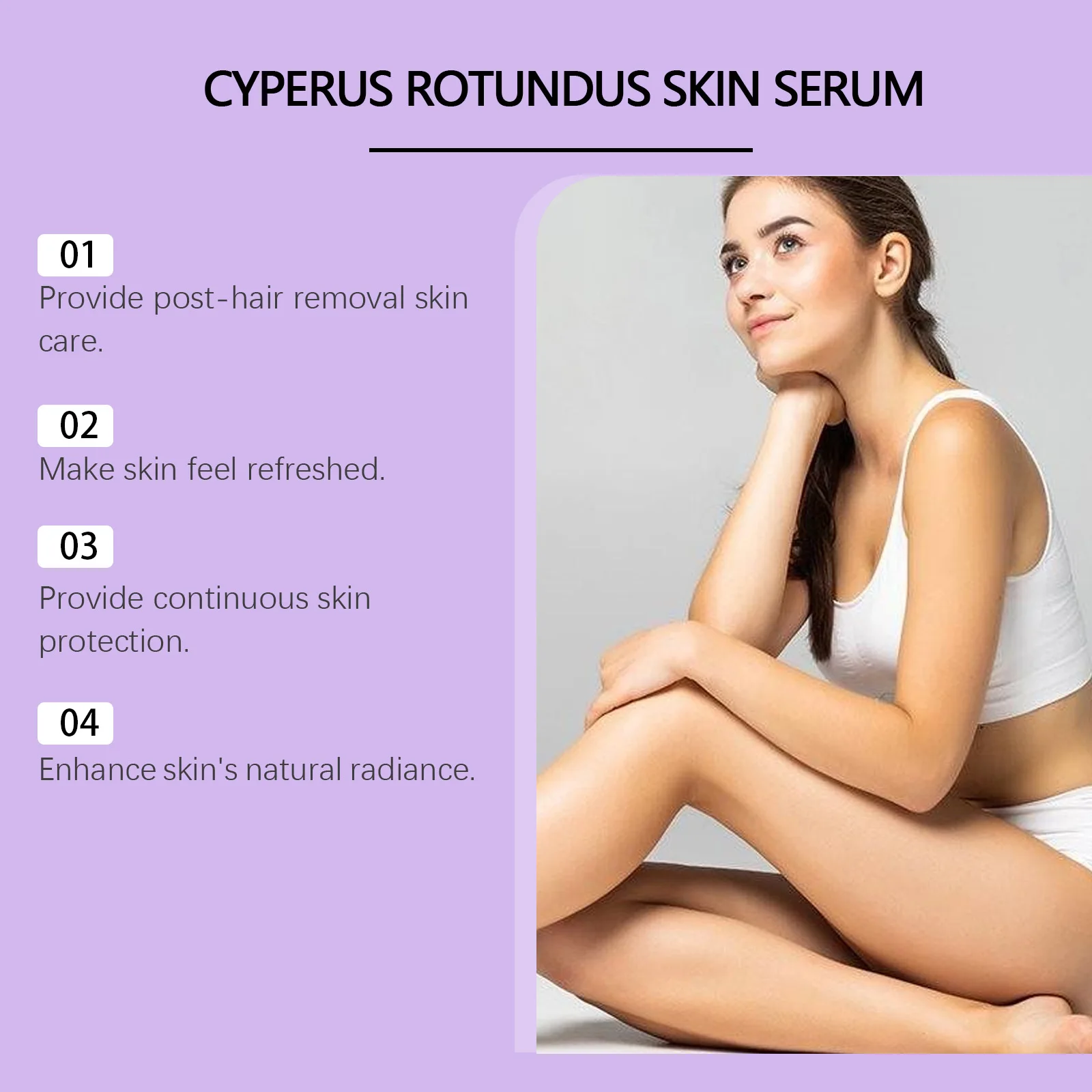 Cyperus Rotundus Skin Serum Nourishing Soothing Skin Inhibit Hair Moisturizing Refreshing Slowing Body Hair Inhibitor Oil
