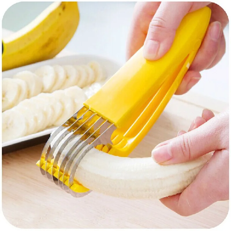 Kitchen Accessories Banana Slicer Chopper Fruit Cutter Cucumber Salad Vegetable Peeler New Cooking Tool Home Creative