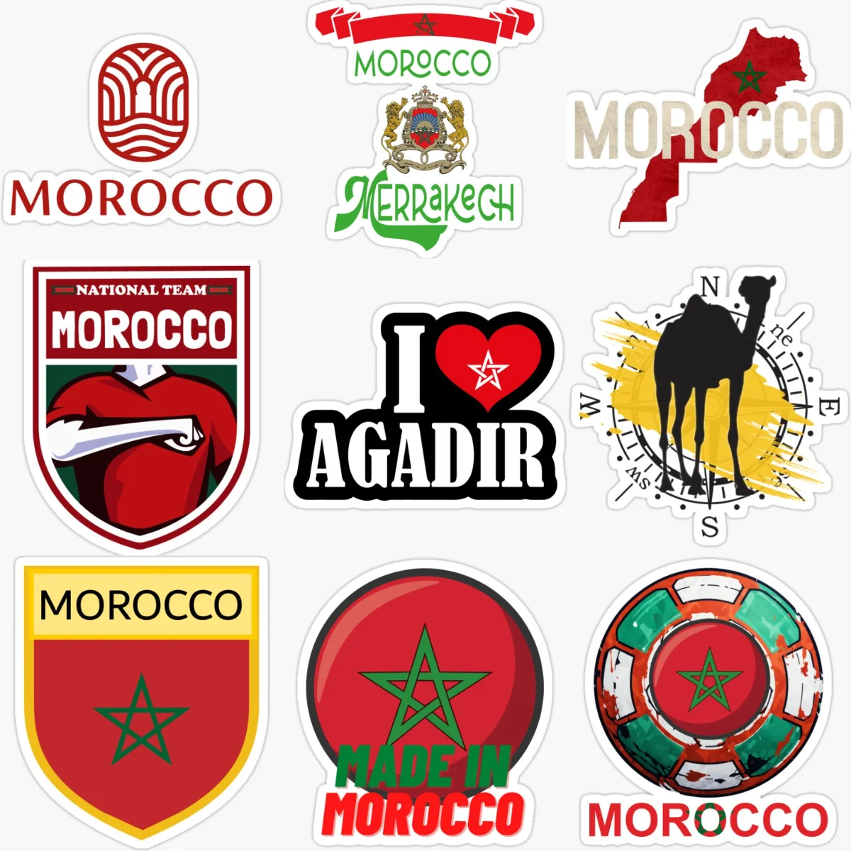 

Morocco Flag Map Emblem PVC Car Sticker for Decorate Car Truck Van Fridge Bicycle Motorcycle Wall Room Helmet Decal Accessories
