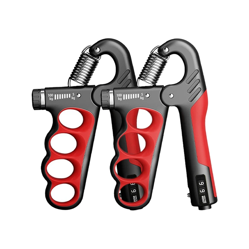 2 Pack Hand Grip Strengthener For Muscle Building And Injury Recovery 11-220 Lbs Hand Squeezer Adjustable Resistance Durable A