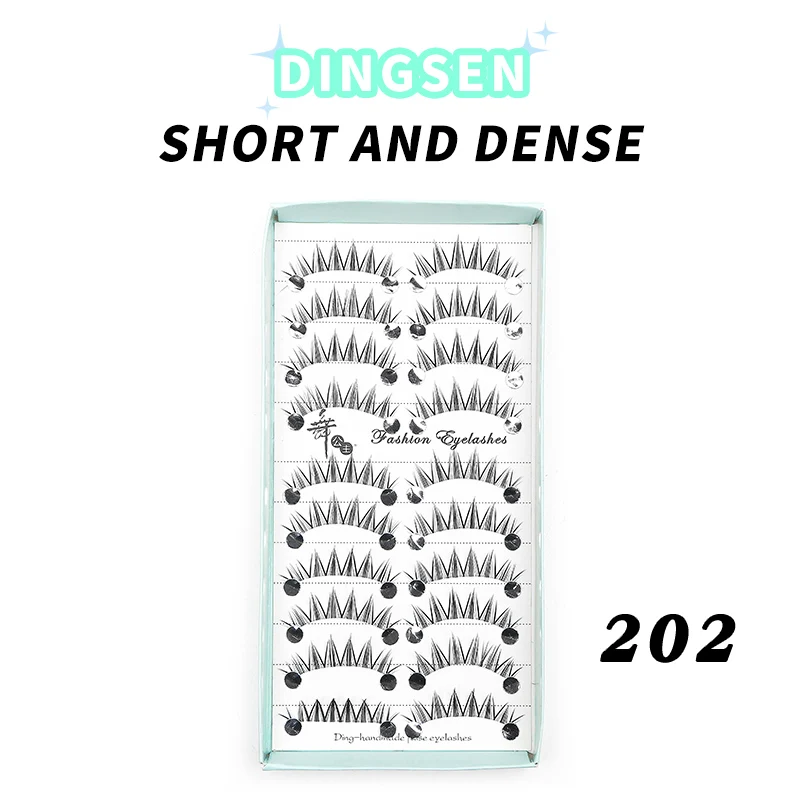 DINGSEN 10 Paar Cat Eye Manga Volle Streifenwimpern Natürliche Kurze Lange Wispige Faux Mink Künstliche Wimpern für Tägliches Make-up – Detail 7