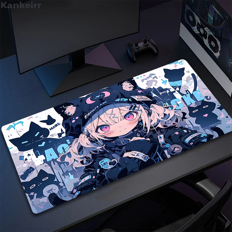 Spiel kawaii blau Mädchen Mauspad große Büro Computer Zubehör niedlichen Jungen Mauspad Anti-Rutsch-Laptop weiche Mäuse Matte große Schreibtisch matten