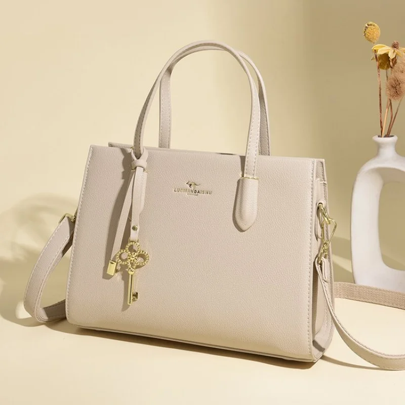 Bolsos de mano de moda para mujer hechos de cuero premium con estilo diario refinado de París informal ​