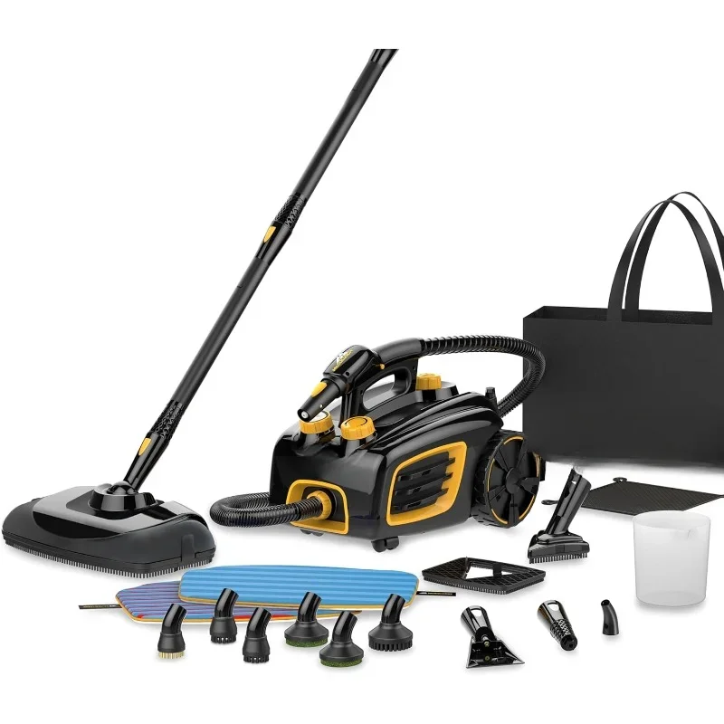 

Extra-Long Power Cord, Chemical-Free Cleaning for Most Floors, Counters Canister Steam Cleaner with 20 Accessories