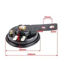 Universal 12 24 36 48 60V Motorcycle Electric Horn Kit Signal Speaker Waterproof Round Loud Horn For Scooter Moped Dirt Bike ATV