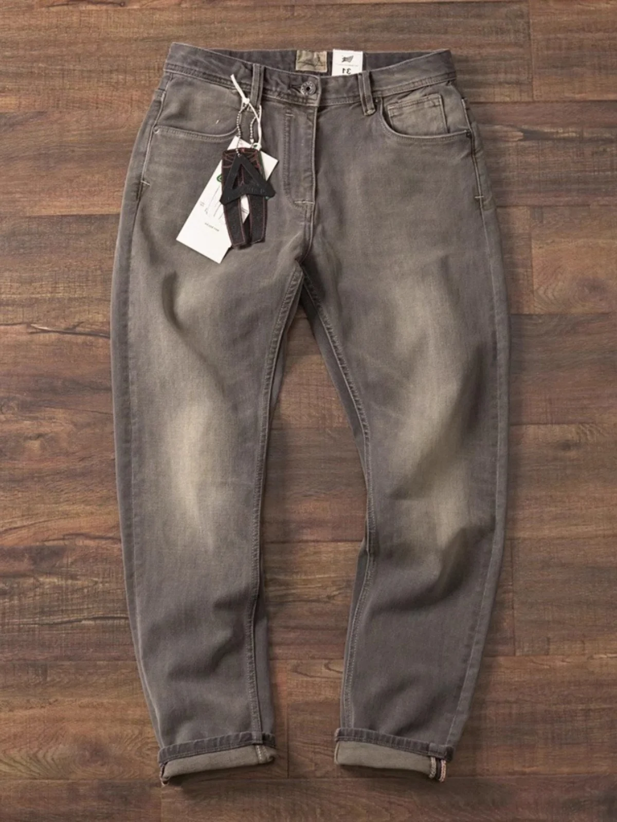 

Autumn Winter Men's Jeans Heavyweight Ameika Waed Casual Versatile Straight Leg Long Pants Faion Urban Sle Youth Fit