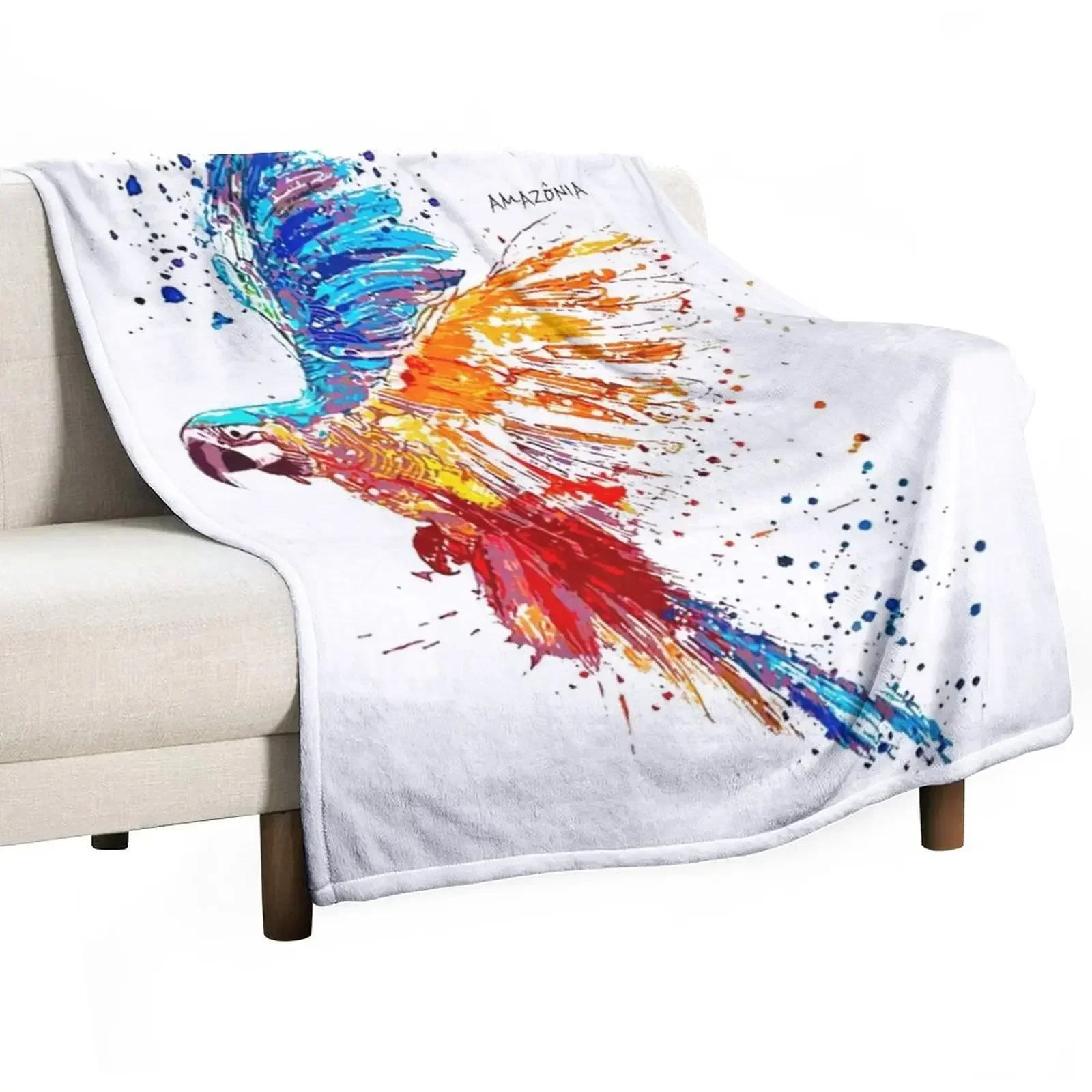 

Macaw Paint - Amazonia Macaw Brazilian Birds Throw Blanket Vintage For Baby Blankets