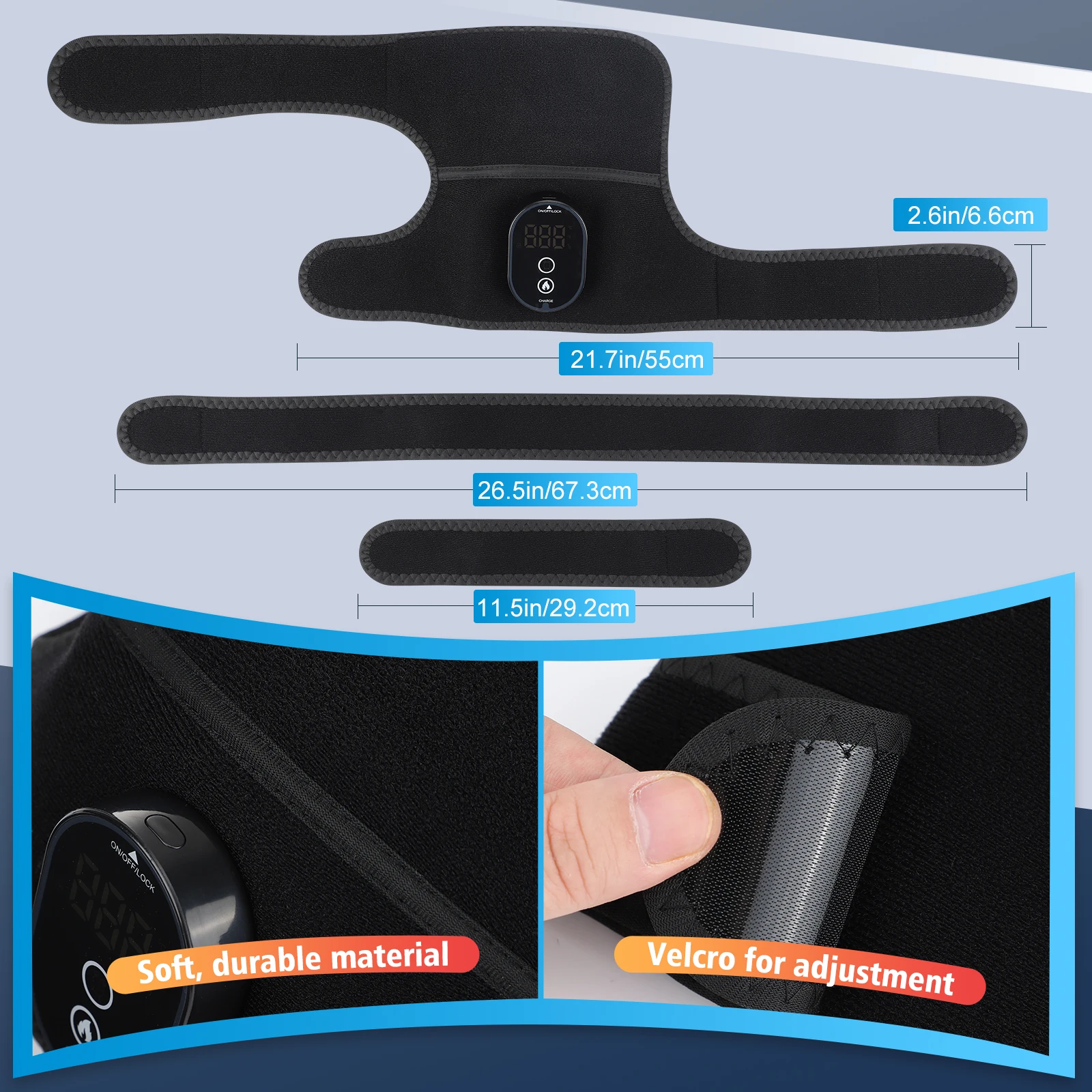 US Stock Knie Schulter Ellenbogen Vibration Massagegerät Multifunktionale Heizung Knie Massagegerät Knieorthese Protecter Beheizte Knie Bein Pad
