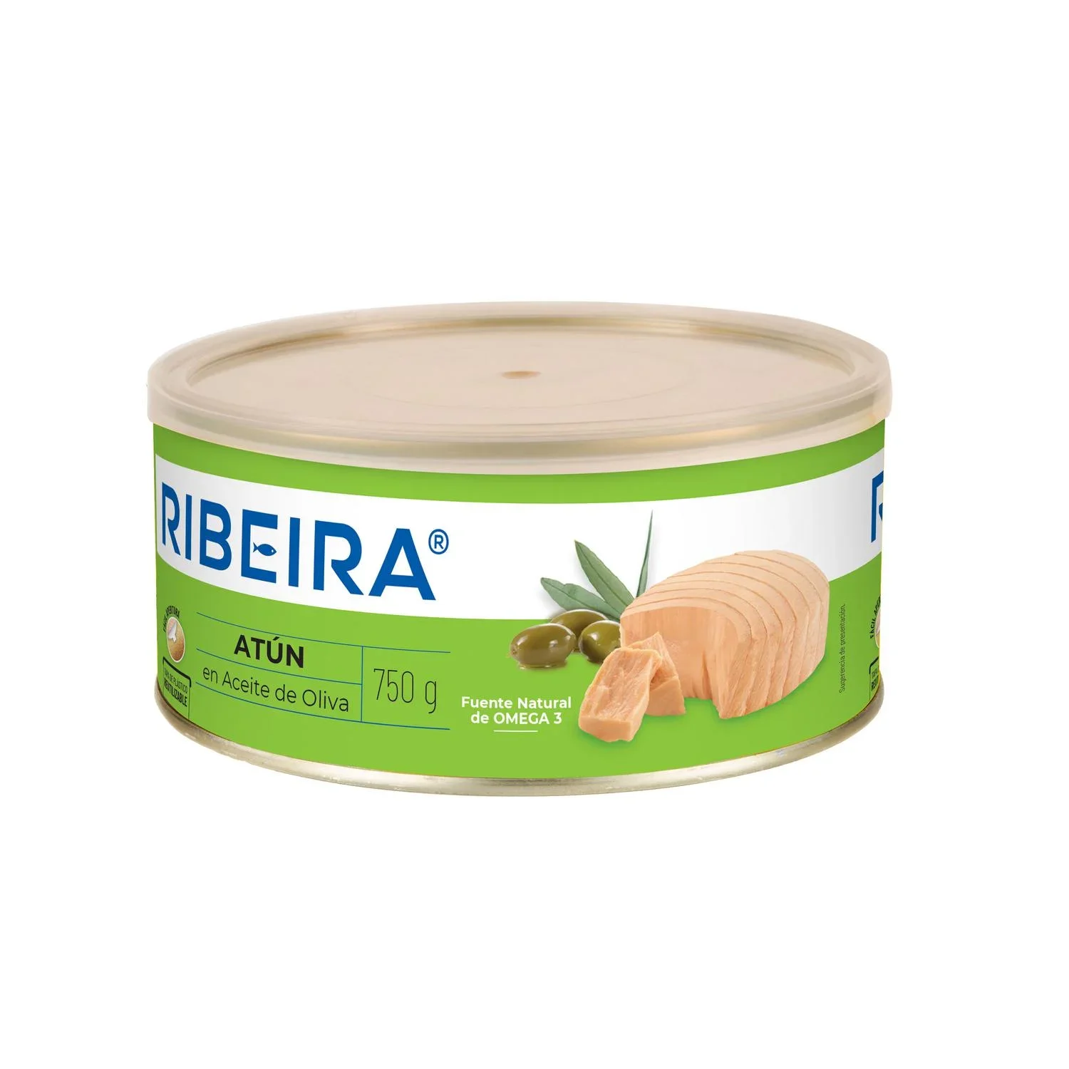 3 units - tuna in ribeira olive oil of 650 g (750g net)