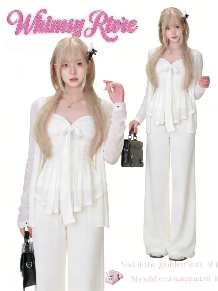 2026 Damen Koreanische Mode Coquette Shoujo Girl Ballet Core Top Set 2000er Ästhetik T-Shirt Langarm-Oberteil Gyaru Design Vintage