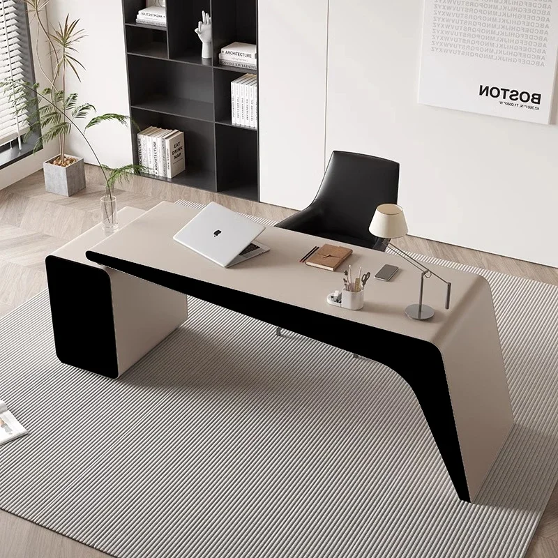 

Designer Asthetic Office Desk Manager Boss Cabinet High Quality Office Desk Wood Long Unusual Drawers Escritorio Furniture