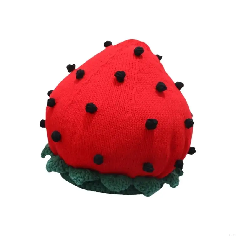 

F3KC Вязаный головной убор с фруктовой темой, шляпа, костюм аниме, уличная одежда, аксессуар для костюма для косплея