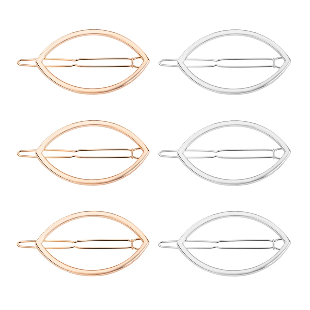 

6pcs Metal Hairpin Women Barrettes Zinc Alloy Small Gold Clips for Styling Wedding Party Daily Use Hair Accessories