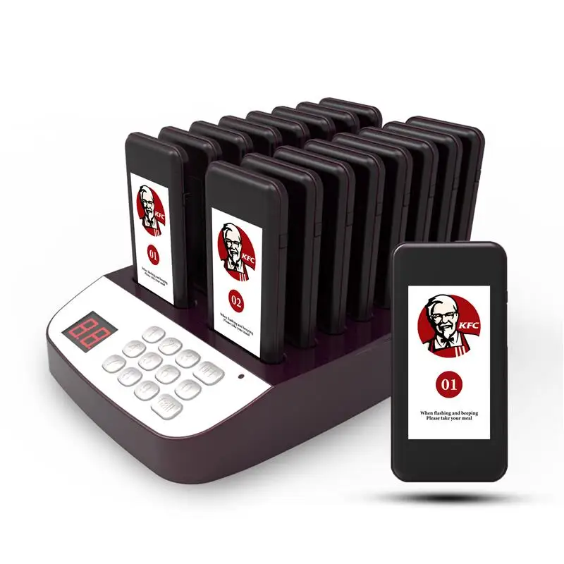 New JT-911 With 16 Call Bells Wireless Call System Restaurant Pager Buzzer For Fast Food Truck Coffee Service