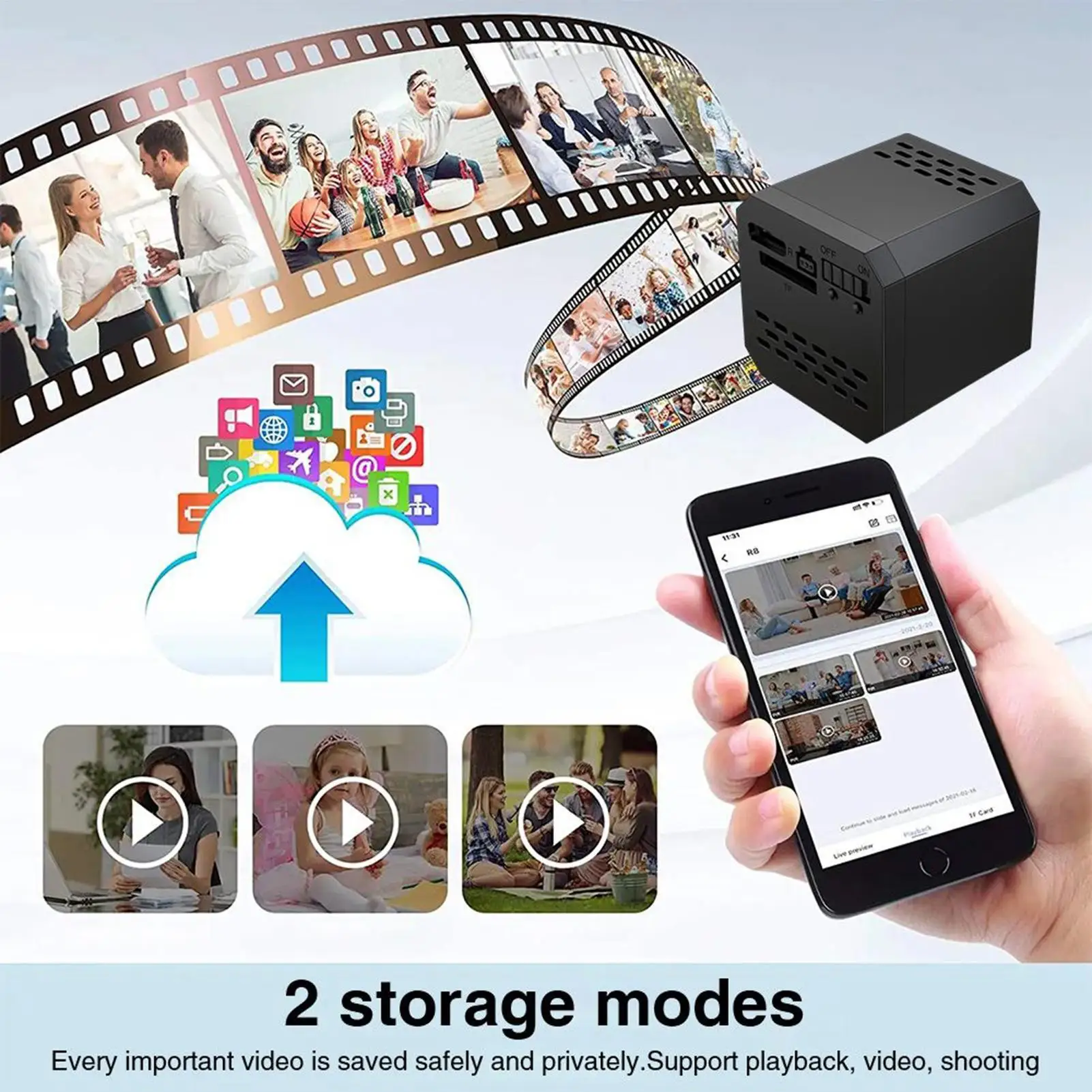 

Внутренняя камера HD 1080p Dvr видеокамера беспроводной монитор видео встроенный микрофон динамик обнаружение движения для дома в помещении