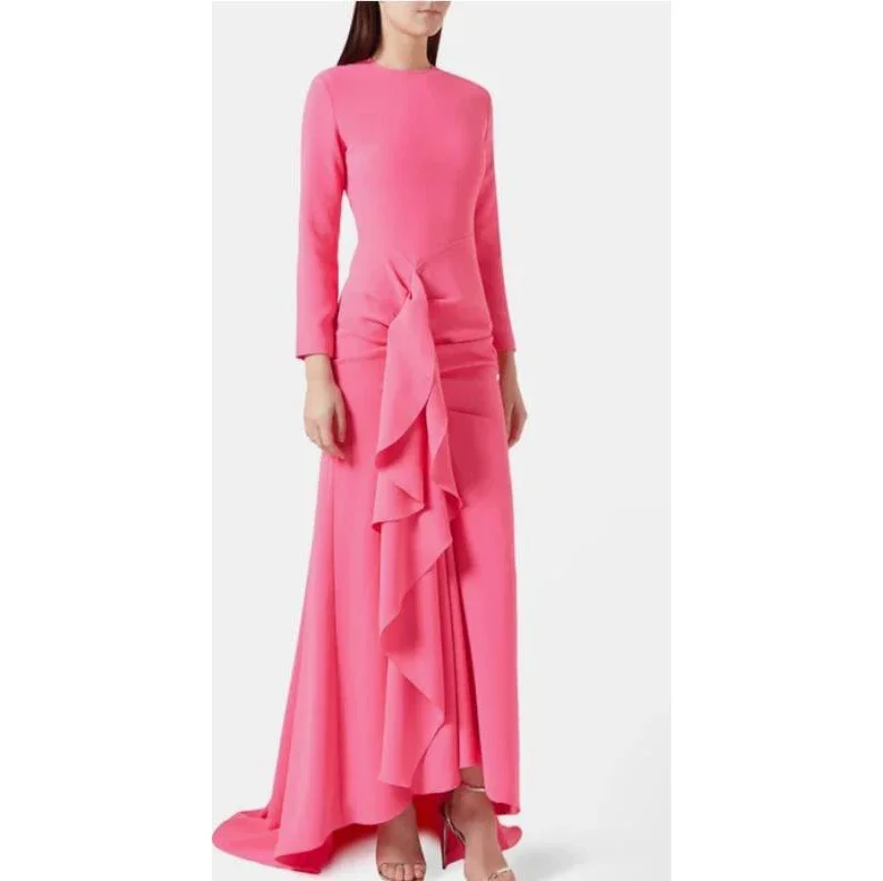 Vestido formal dora-muçulmana, cortina com o pescoço, vestido de sereia, vestido de baile até o chão, Arábia Saudita, Novo, Elegante, 2024