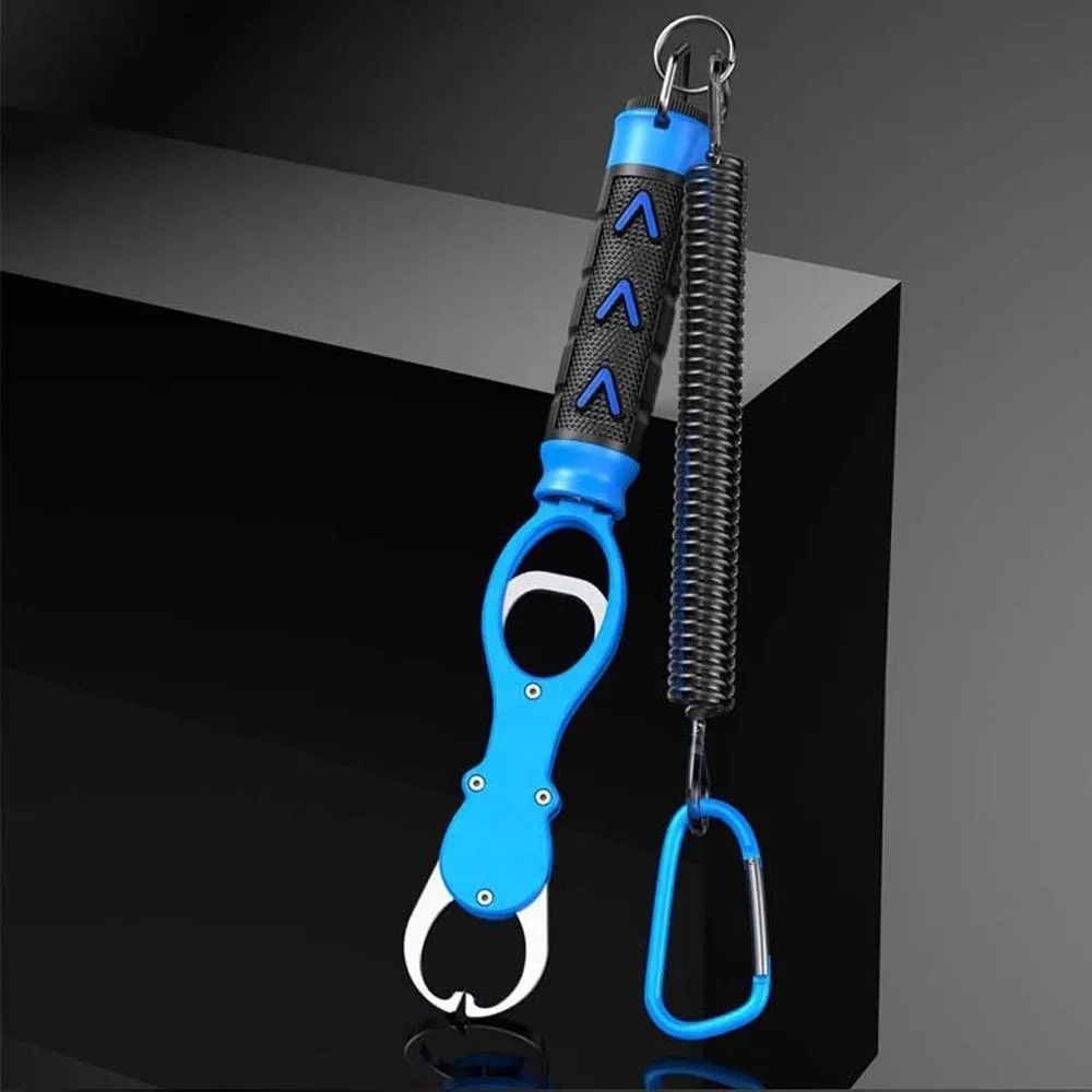 

Aluminum Alloy Fishing Lip Grip Long Handle EVA Fish Controller Clips Corrosion-resistant Fishing Beak Grip Recover Line