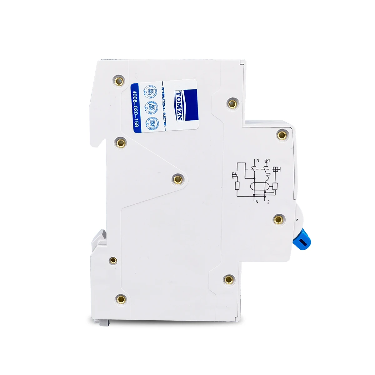 18mm A type B curve RCBO 1P+N 10KA Residual current differential automatic Circuit breaker with over current Leakage protection