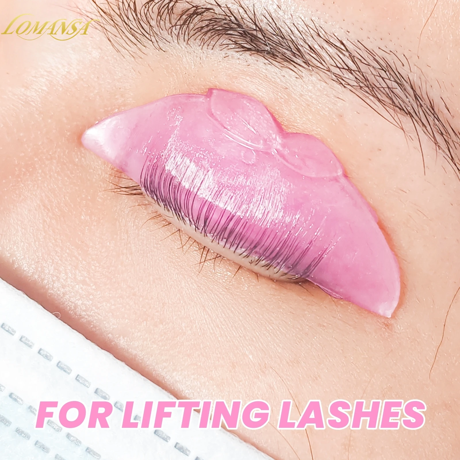 Lomansa 2 pares de almohadillas para suavizar pestañas, almohadillas de silicona para permanente de pestañas, varillas para pestañas, escudo, accesorios para levantar pestañas, herramientas de maquillaje