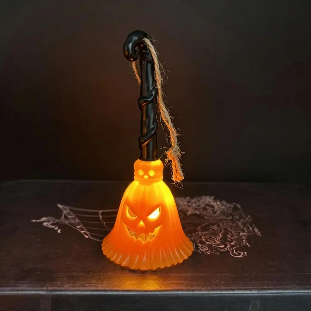 Halloween Hanging Light Halloween Pumpkin Broom Light Hanging Led Witch Lamp Spooky Decorative Halloween Party Seasonal Holiday