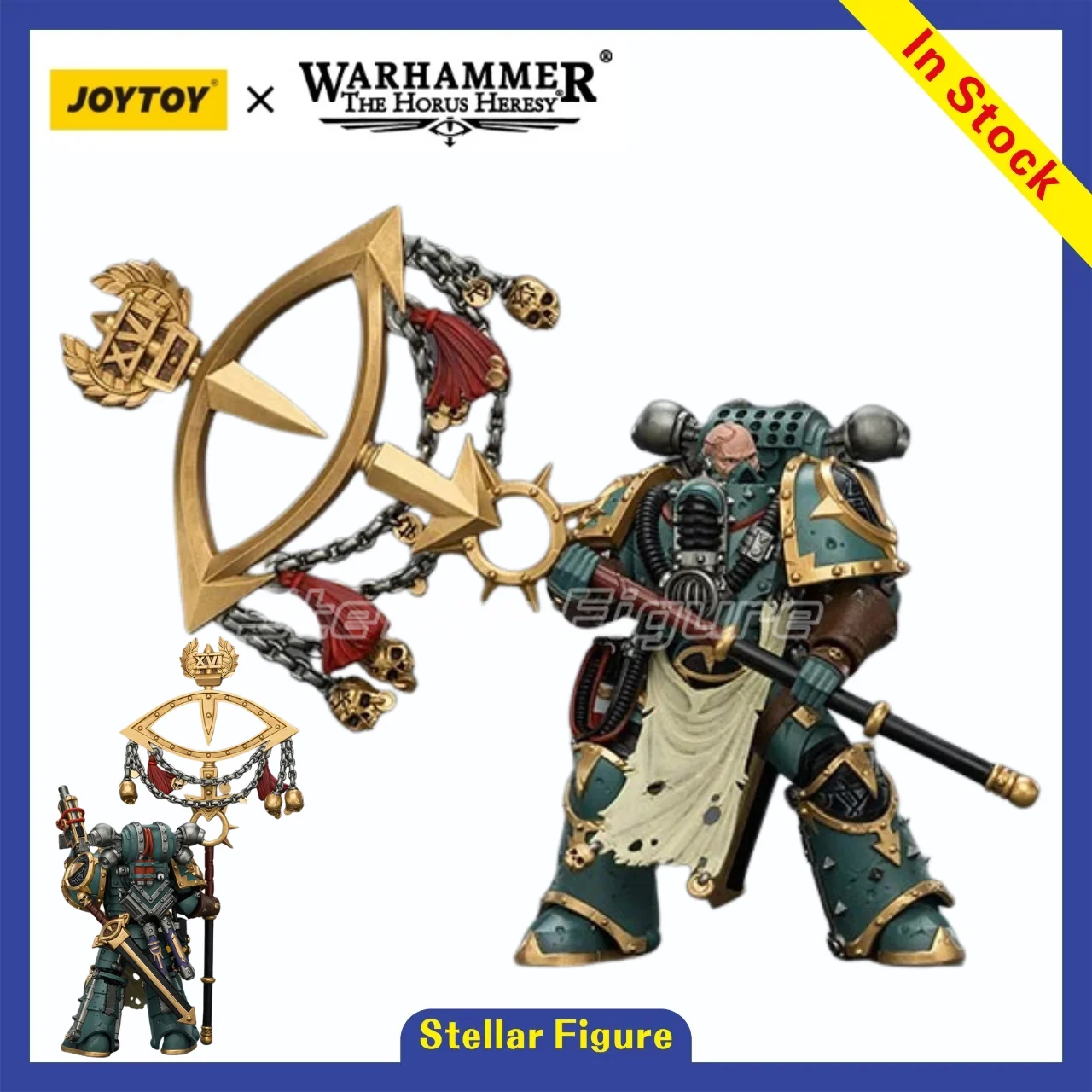 

【Pre-sale】1/18 JOYTOY Warhammer 40K Sons of Horus Maloghurst the Twisted the Warmaster's Equerry Action Figure Model