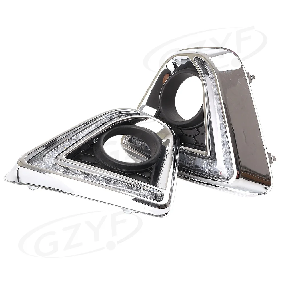 1 Pair Car Front Bumper Fog Lamp For Mazda CX-5 2011 2012 2013 2014 2015 CX5 LED Daytime Running Light DRL