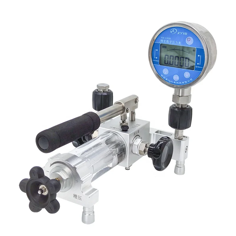 

Aluminum Measuring Instruments Hand Pump Pressure Gauge Calibrator