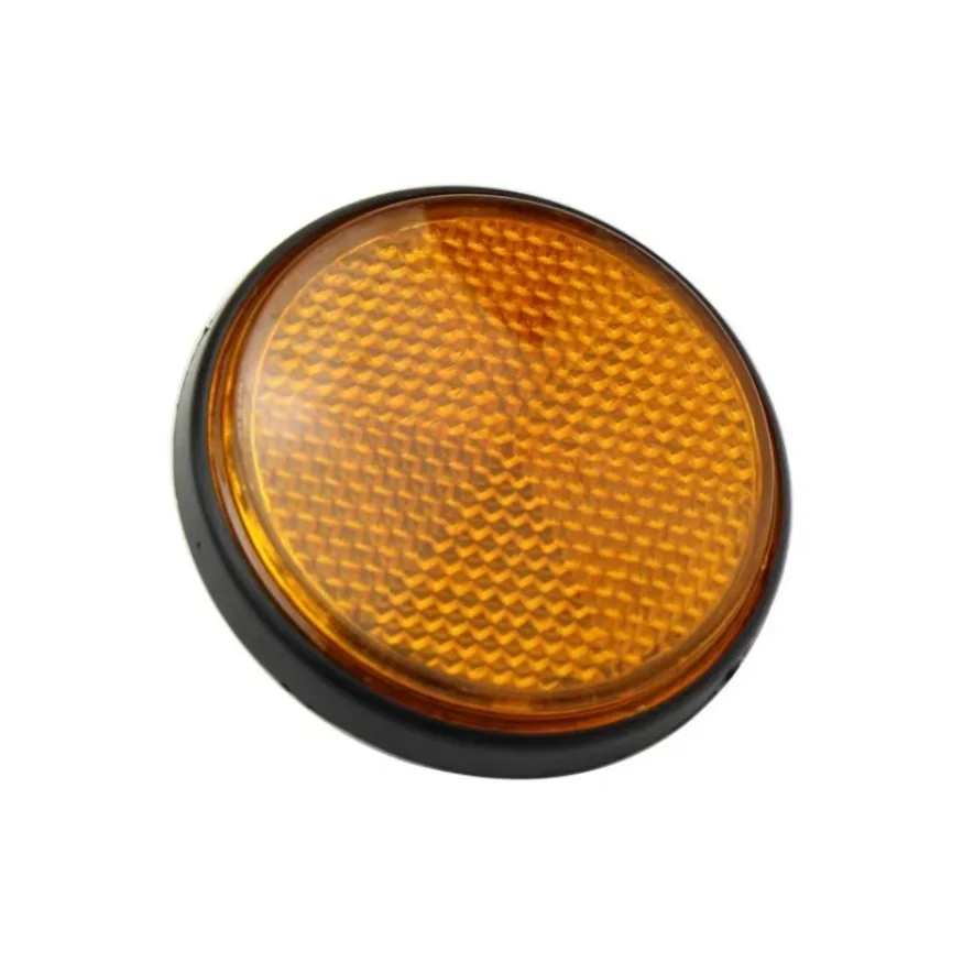 Universal Bolt Number Plate Round Reflector Orange Color fit For Atv Scooter Dirt Bike fit for electro-mobile bicycles 1x