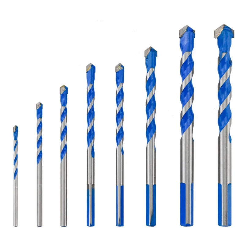 

Carbide multi-function drill bit 3 4 5 6 8 10 12mm ceramic tile iron sheet glass wall tapper triangle drill set