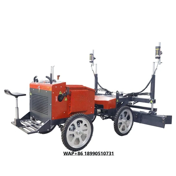 آلة تسوية الهزاز الخرساني الكهربائية مع محرك 24 حصان ومحرك بتصميم أربع عجلات كهربائية تهتز الطاقة الخرسانية