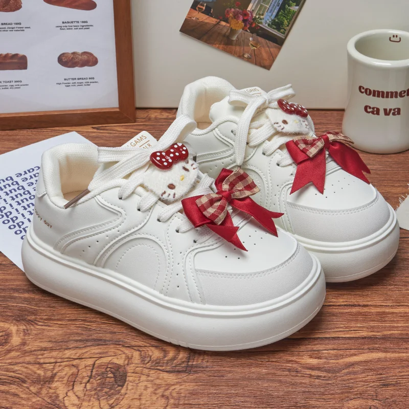 

Детская повседневная обувь, кроссовки из искусственной кожи, весенняя обувь с героями мультфильмов для девочек, нескользящая бежевая, синяя обувь на толстой подошве, размер 35-40