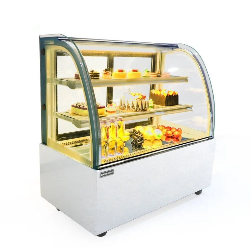 

Combination customization cake pizza transparent LED light fresh-keeping and free zing display cabinet