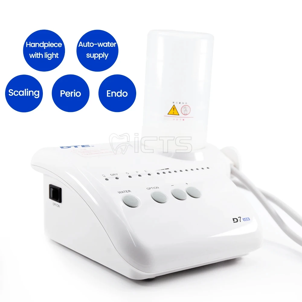 

D7 Ultrasonic Scaler: Oral Health with Auto Water Supply, Anti-Rot Material & Clinical Solution Compatibility for Endo & Perio