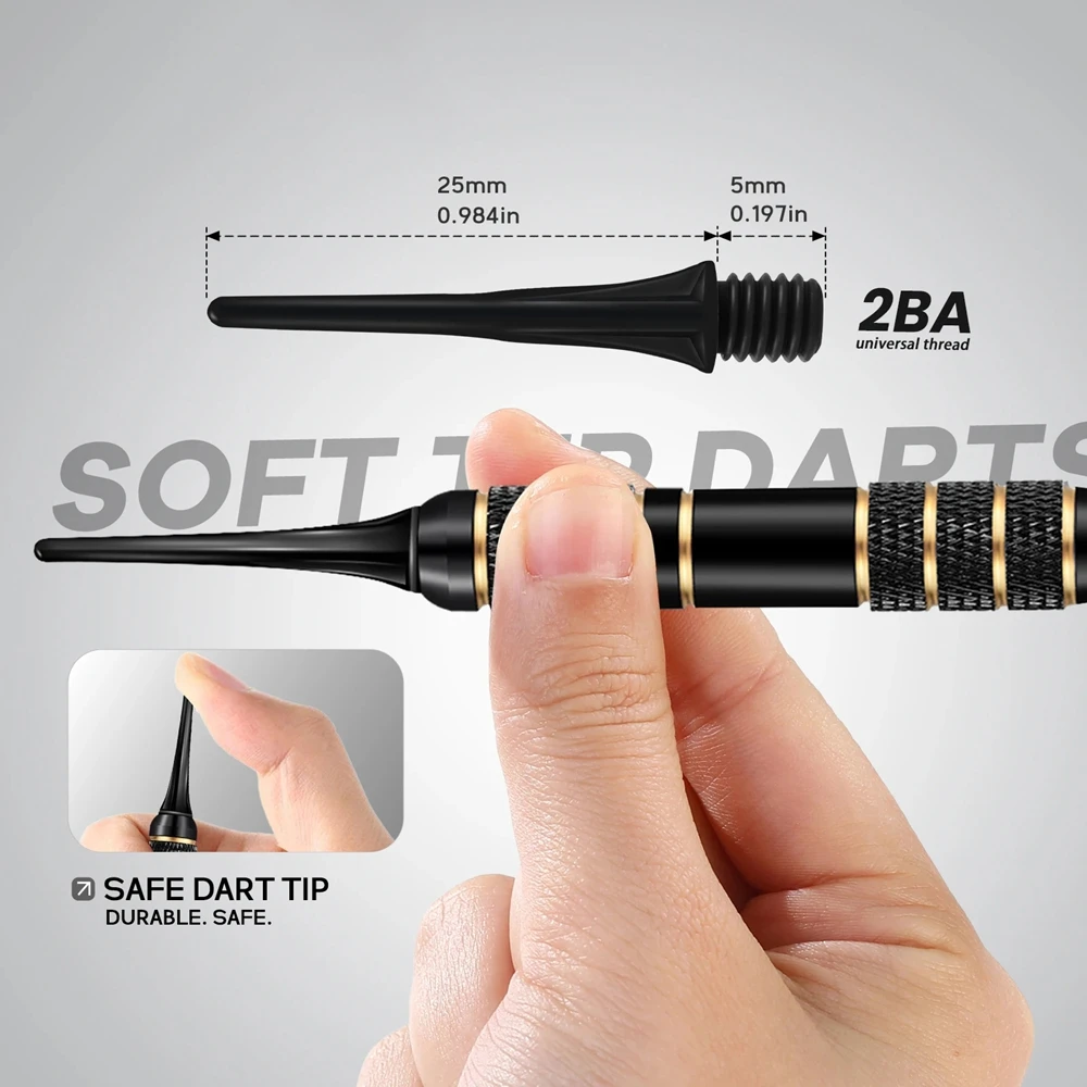 

﻿ 100PCS Titanium Alloy Soft Tip Dart Replacement Needle Tips 25mm Long Suitable for Improving Dart Accuracy and Durability