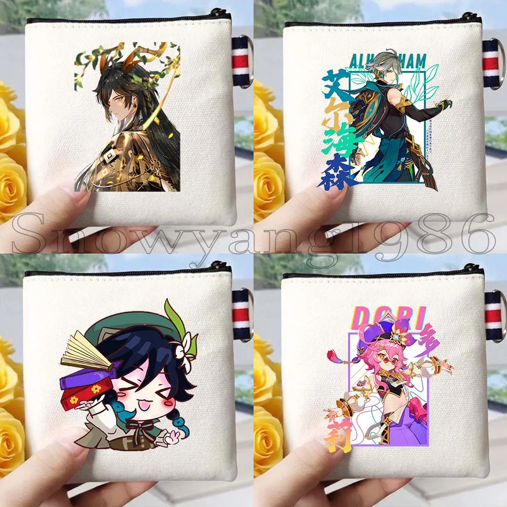 4-pecas-de-presentes-de-anime-genshin-impact-bolsa-chaveiro-porta-moedas-kawaii-com-hu-tao-alhaitham-cyno-venti-zhongli-haikaveh-collei-e-dori