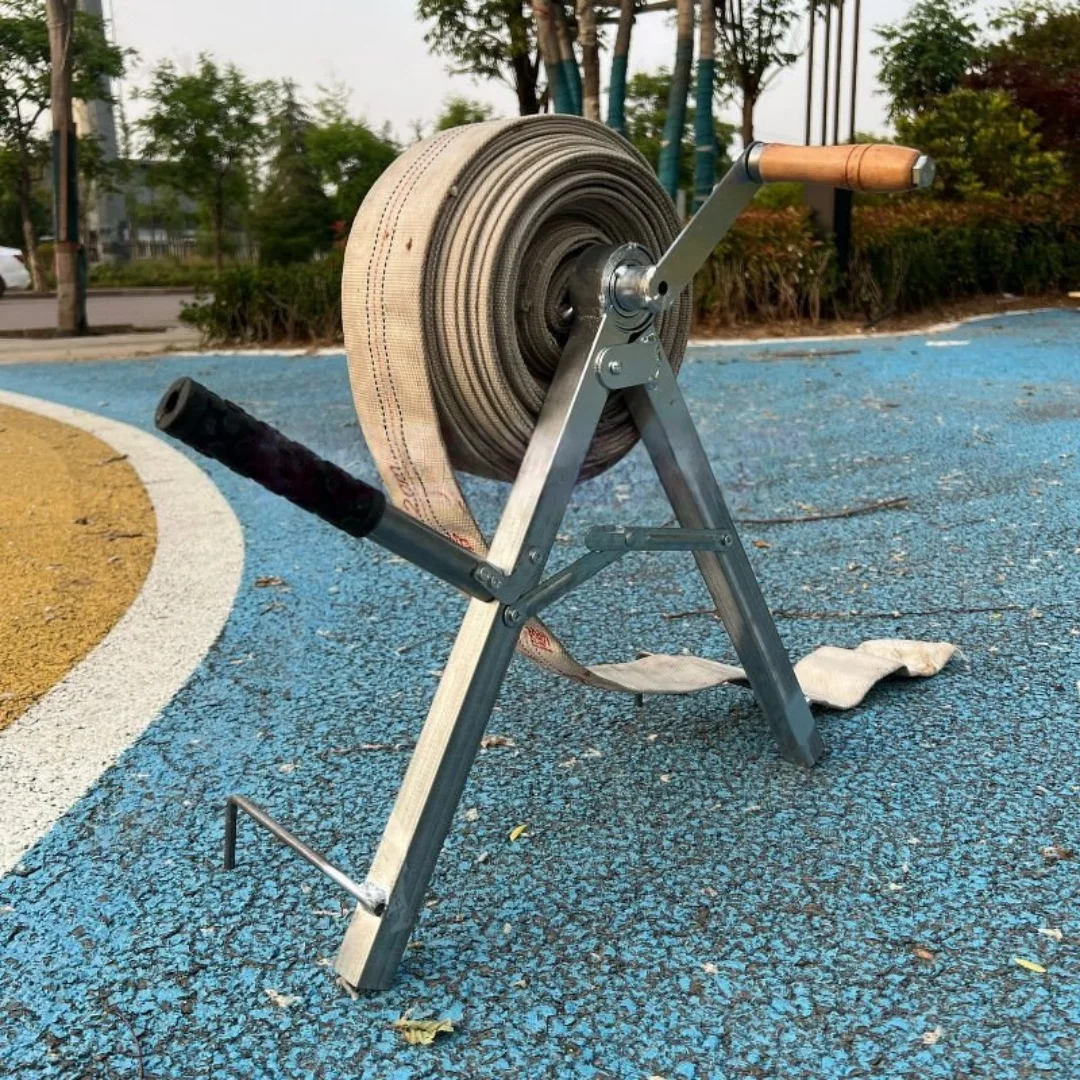 Portable Hose Reel Machine Manual Fire Hose Winder Foldable Agricultural Water Hose Artifact Winding Rack