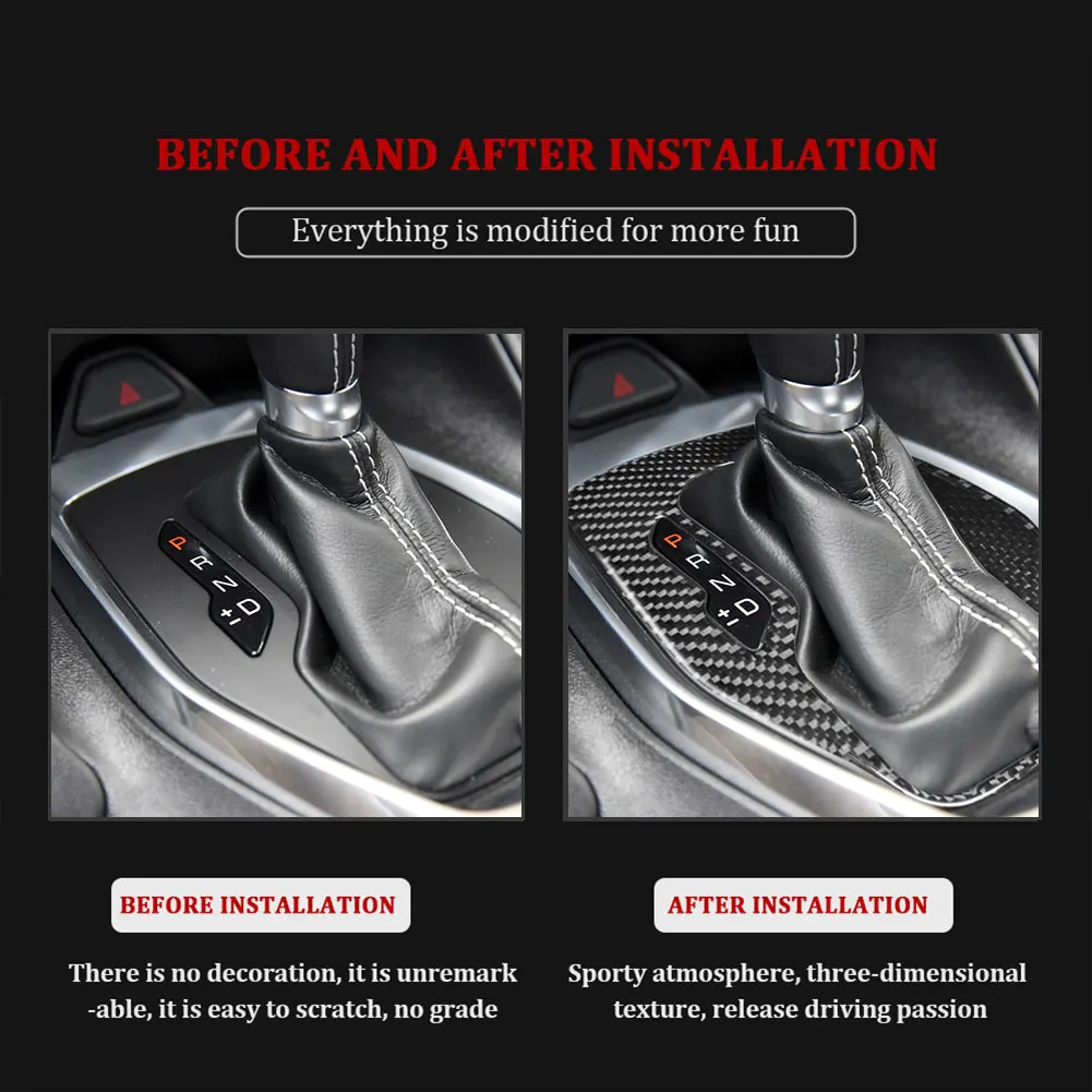 

Наклейки для интерьера автомобиля из имитации углеродного волокна для Chevrolet Camaro 2017-2019, декоративные аксессуары для интерьера автомобиля