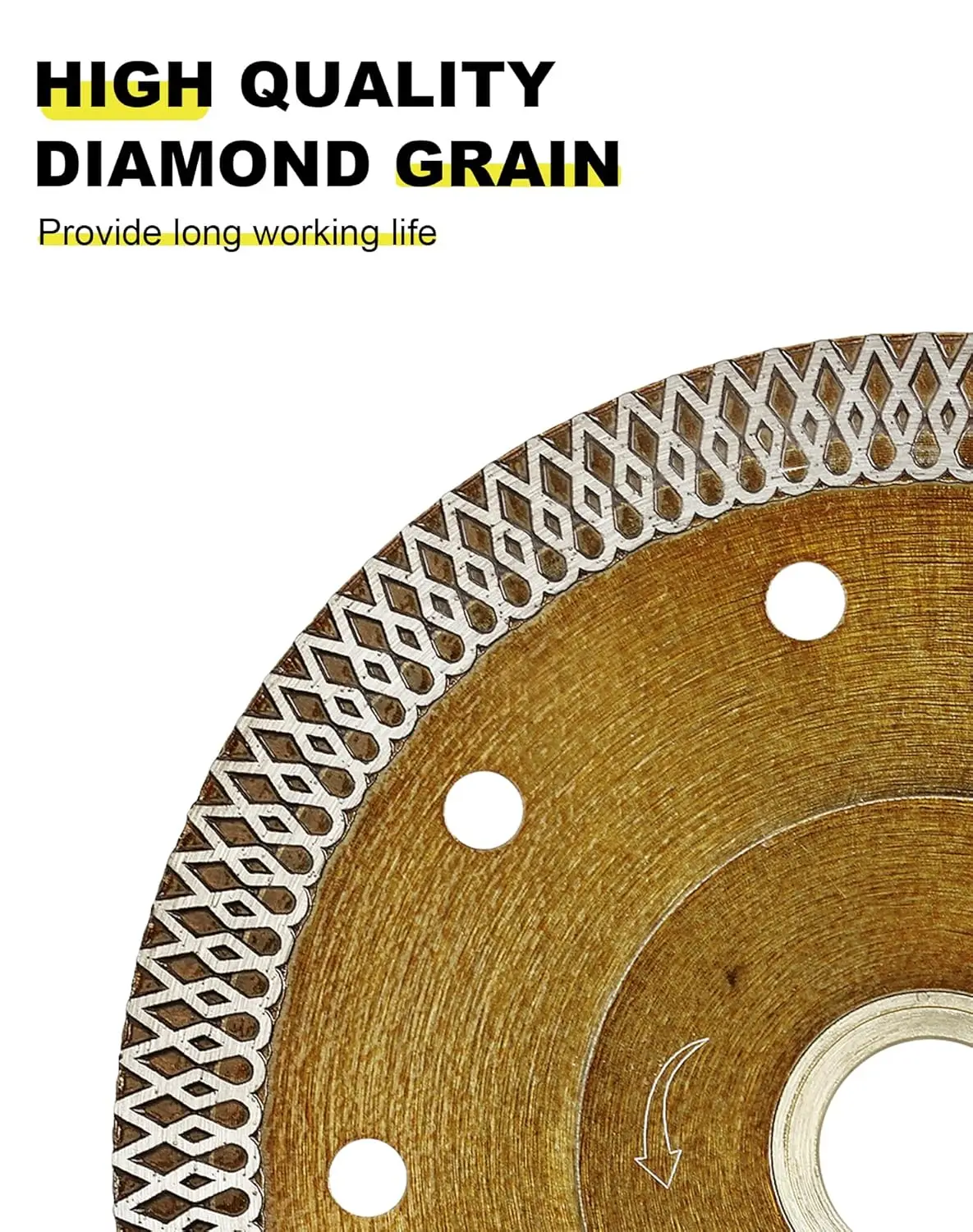 화강암, 대리석, 세라믹용 5피스 초박형 다이아몬드 타일 블레이드 세트 - 4.5인치