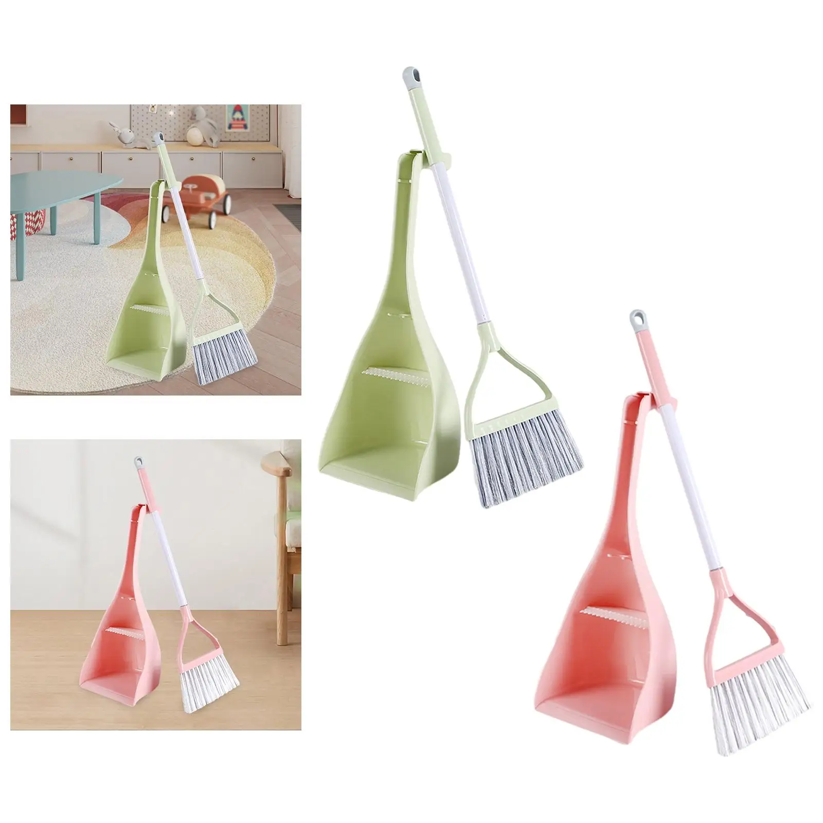 Small Broom and Dustpan Set Pretend Housekeeping Play Set for Ages 1 23 4 5