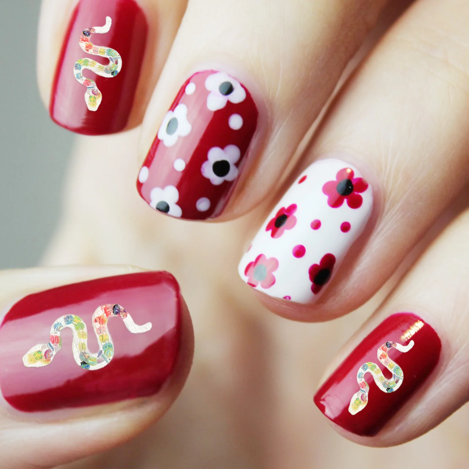 

Snake Nail Art Jewelry Set Metal Manicure Decor Charms for Nail Design Ornament Accessories