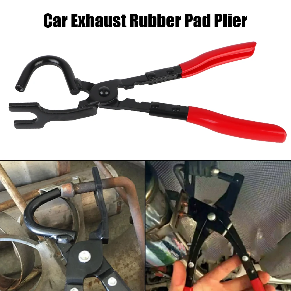 Motorcycle Pliers Exhaust Pipe Rubber Pad Anti-Slip Handle Tools Exhaust Tube Gasket Removal Tools Exhaust Hanger Clip Puller