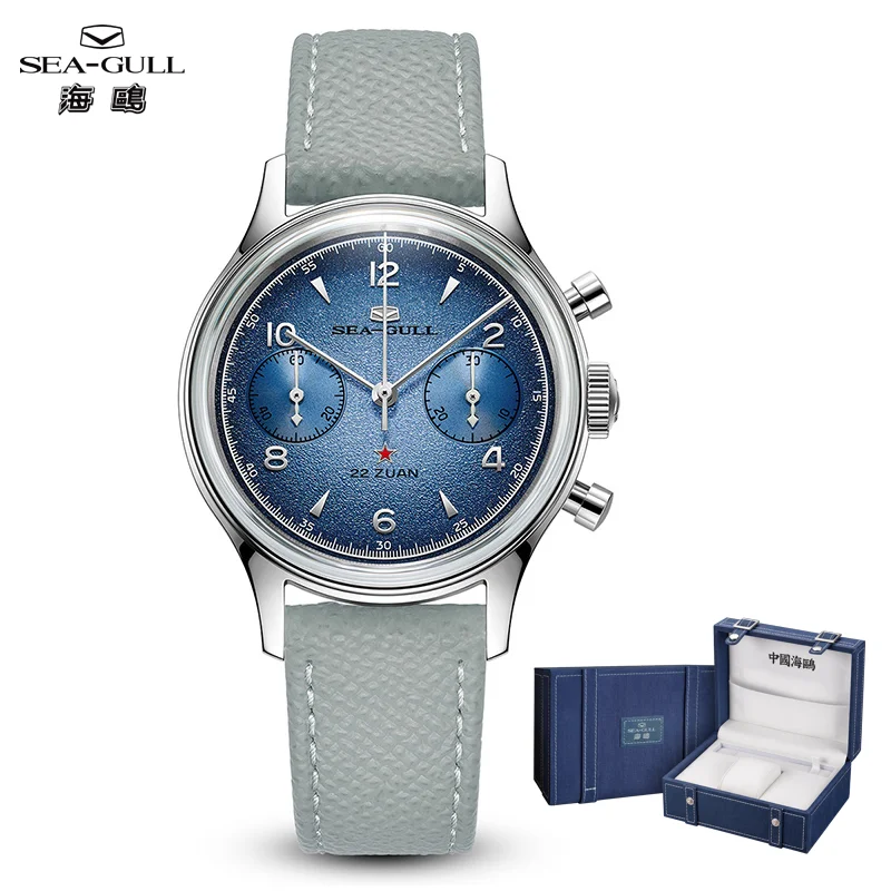 Мужские механические часы Seagull 1963 Aurora Edition с ручным заводом, хронограф, механизм ST1901, пилотские часы, 37 мм, сапфировое стекло, reloj hombre