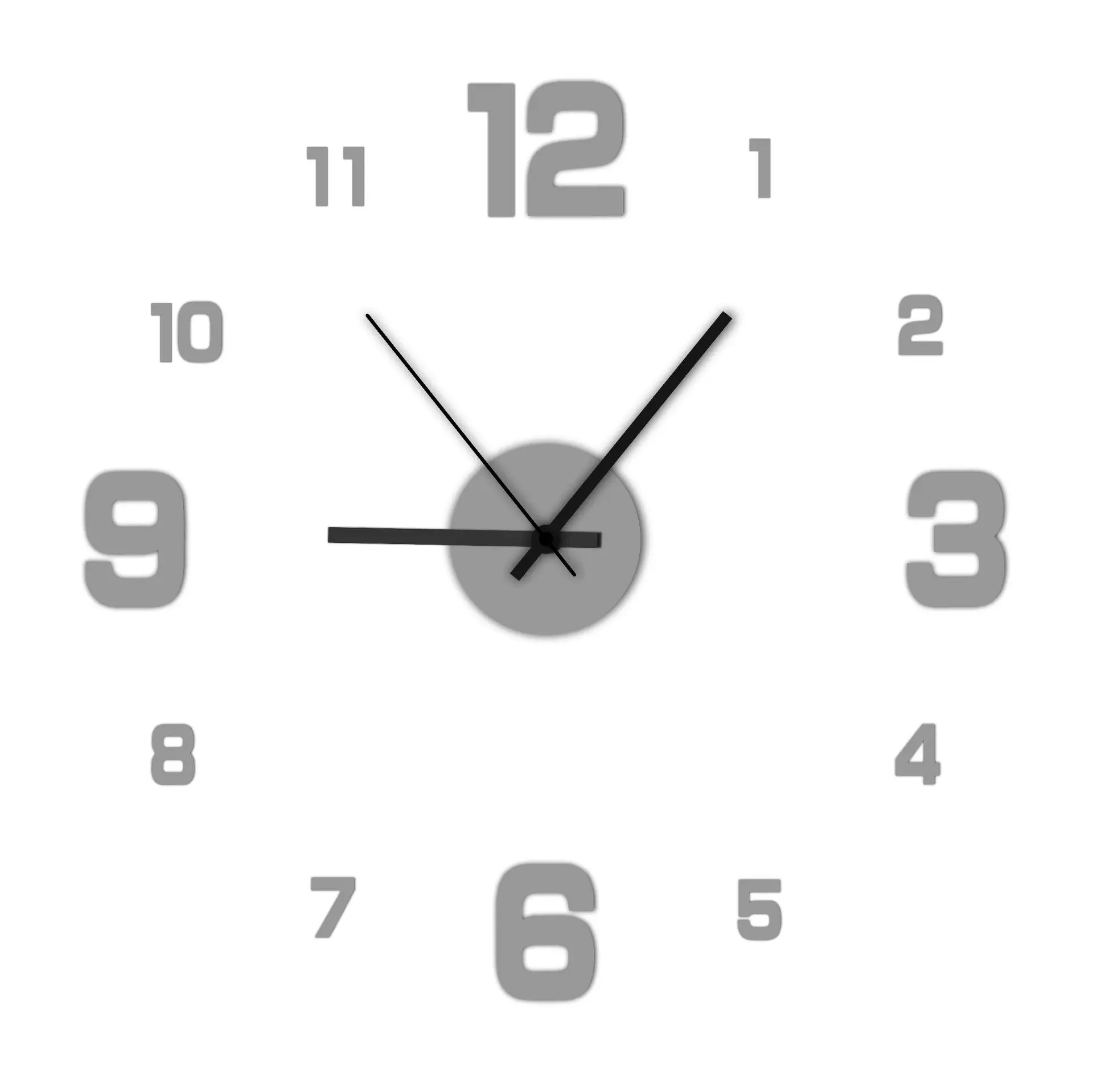 Kreativer rahmenloser diy Wanduhr Wandaufbau nach Hause stille Uhr Wohnzimmer Büro Wand dekoration