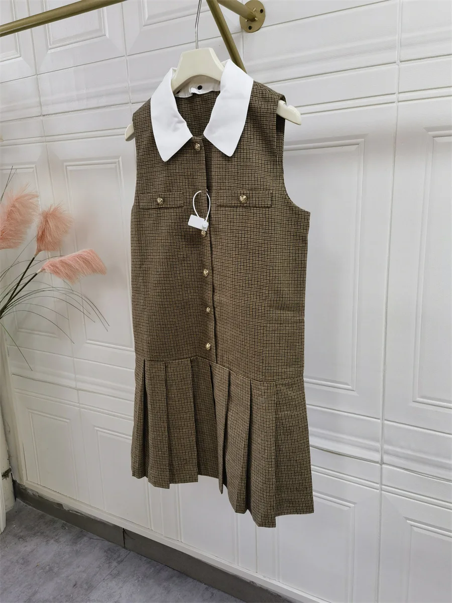 Emenda mujeres solo pecho sin mangas A-Line plisado Mini vestido novedad de verano