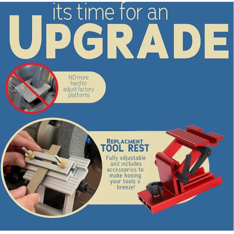 Bankschroef Slijpgereedschap Rustmal voor 6" 8" Bench Grinder Sander Vervang Premium Praktisch Gemakkelijk te installeren Verstelbaar