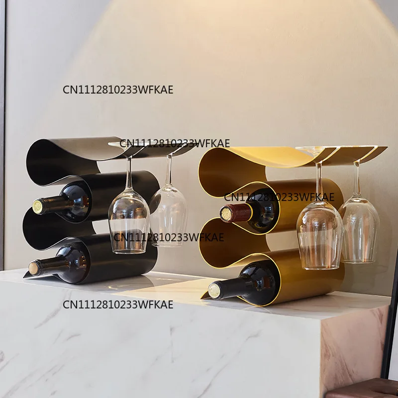 Wine rack ornament light luxury simple modern side cabinet wine bottle storage decoration high-end wine rack grade